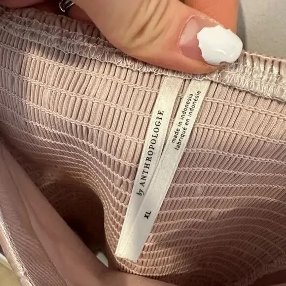 NWOT Anthropologie Jessima Velvet Corset Top Pink XL - Picture 5 of 8